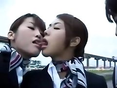 Public public sex threesome on a car