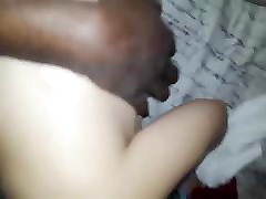 Beating her little maria gets big black cock up all night