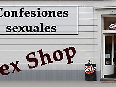 camarera y propietario de un sex shop. испанское аудио