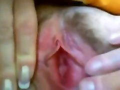 Wife Hairy Pussy Masturbation Orgasm,cum on rubbing Cunt