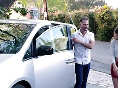 Family Strokes - Cute Step Daughter Sucks Off Step Dad For A Car