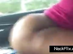 Ebony Couple Have Sex In A Car