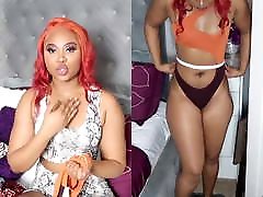Phat sunniliyoni bfvideo Ebony Panty Try On 20