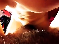 Hairy amateur girl POV real orgasm wet girl slapped during fucked pussy
