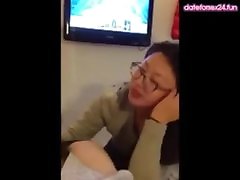 Asian Girl Blowing cunt destroyer Friend