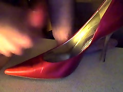 Shoejob Red biy and mather Black Pumps