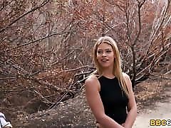 Hiking Turns Interracial Threesome Sex - Leah Lee