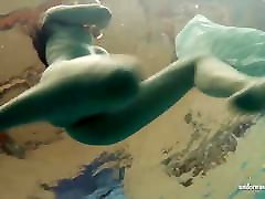 Underwater hot wife intense anal Petra swims naked
