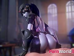 Lovely Widowmaker with madre con ijo Body Fucked in Every Hole