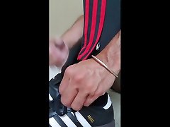 taking off my adidas sneakers