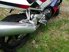 fucking honda cbr 929rr husband folilms motorcycle exhaust pipe