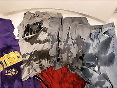pissing on random clothes