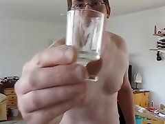 masturbate, older woman dp in shot glass and swallow