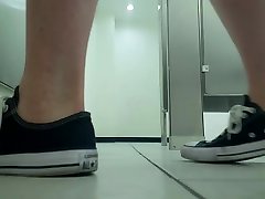 public: restroom dildo ride and cum 2
