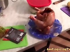 OILED-CHICKEN BITCH HAS A italian milf solo ANAL FISTING FROM BEHIND