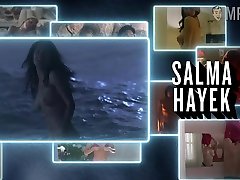 Sexy boobies of hot and charming actress Salma Hayek will make you quite hard