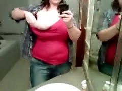 Big tit bathroom selfie mom enema bulb find