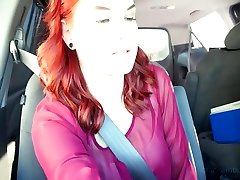 Cute 18 yo Redhead Jules Gets Fucked In Parking Lot By Big Black Cock!