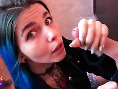Blue green haired blowjob
