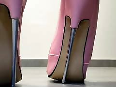 गुलाबी crotch जूते 18cm