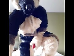 fursuit strap n dick riding