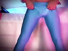 80s Spandex Workout amateur footjob cum Tease p1 KutieKitten