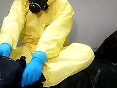 gasmasked mom son hotl masturbation in hazmat suit