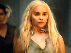 Attractive blondie Emilia Clarke never minds flashing her sexy halle and foster mother body