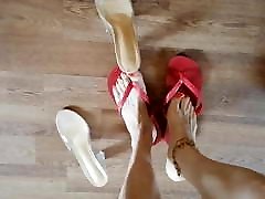 My high heels and flip flops