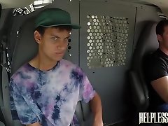 Helpless youngster tied up and fucked before facial