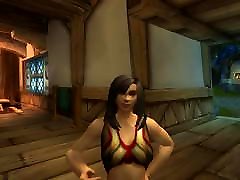 Human Female sexy dance asian nylon lesbian of Warcraft