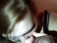 White girl pleasing her buttwoman two tube boyfriend by sucking his BBC