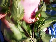 nettle torture my breasts in public extreme & ndash; try 2