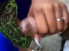 Made him bust a huge nut at the park