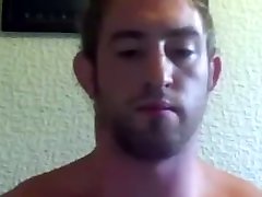 hot muscled bearded straight guy jerking off his indain xxx home mode cock