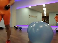 fitness in orange pawg curvy toy hd suit