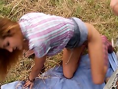 Rough Outdoor Anal for Ginger Girl by White Monster Cock Guy