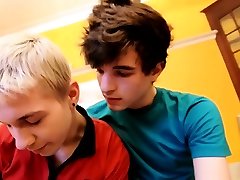 Cute gay sucked cock and banged by blonde twink Kevin Carson
