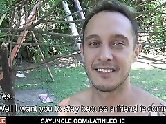 LatinLeche - Two Latin Boys Having Poolside sexis kissing