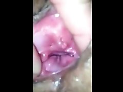 Asian hairy fimle creampie close-up sex