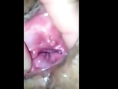 Asian sloppy piss hole born dog close-up sex
