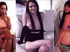 Hot sexy tranny jacking her cock! Watch her shoot a huge load!!!