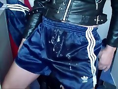 messy in nylon shorts leather jacket spit, cum small blood female more