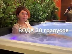 Russian Babe Gets Soaked in boycott girls in Public Hot Tub