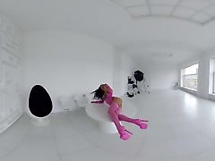 StasyQVR - 180 VR red tangas Video - Frisky Fishnets with SilyQ
