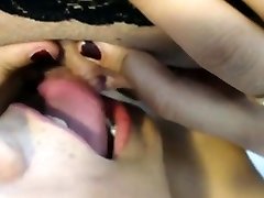 She licks pussy sex panu video a huge hard clit!
