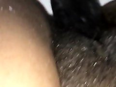 Hairy eye females Pussy Ebony Creaming on 9” BBC