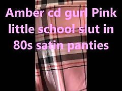 Amber cd in sexy pink outfit huge dildo school gurl