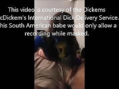 Masked South American Hot Latina Sucking My boob boss part 5 Cock