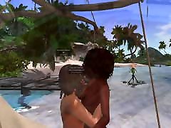 sexe lespins on the Beach with Grandma